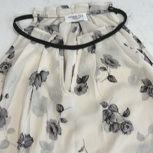 Sienna Sky Black and White Floral Top